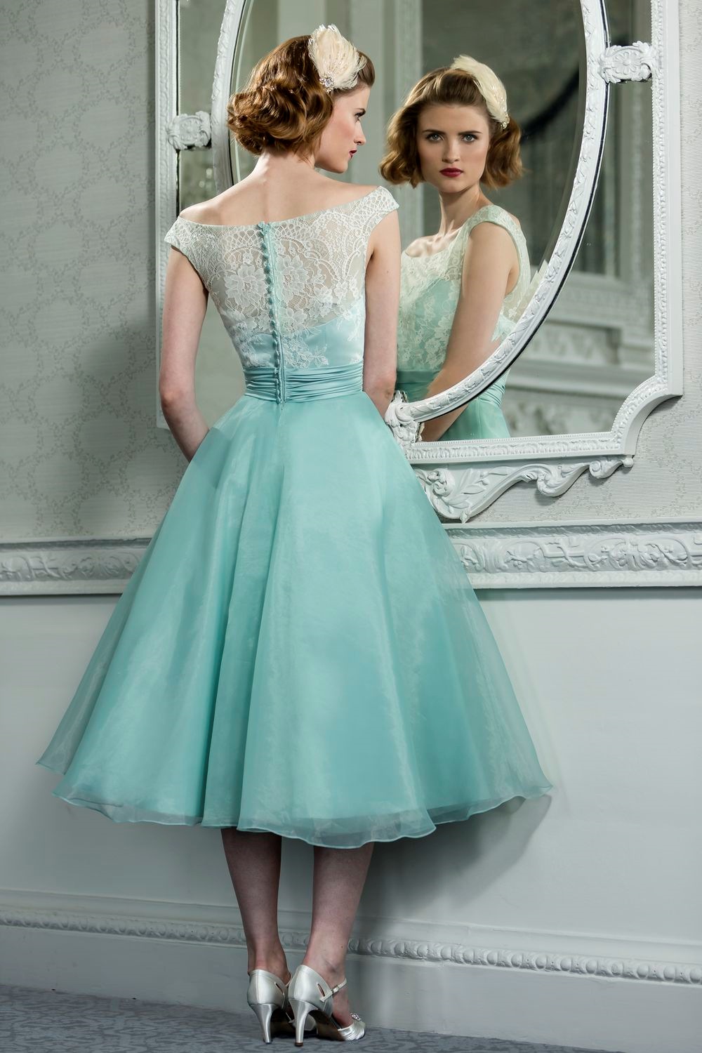 sachin and babi light blue dress Tea Dress Vintage Style Bridesmaid Dresses Uk Vintage Style Tea Length Wedding  Dress  FairyGothMother